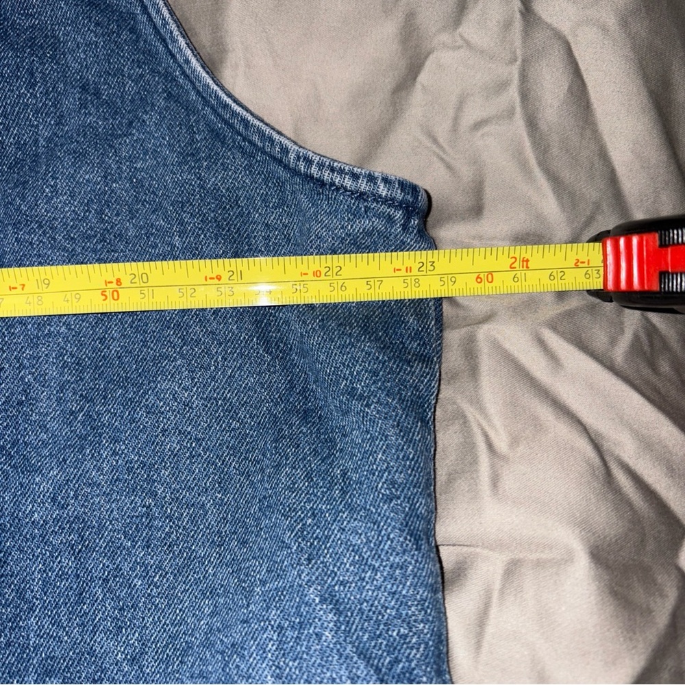 Women's Stonebridge Blue Denim & Velvet Vest 1X READ! - Picture 7 of 8